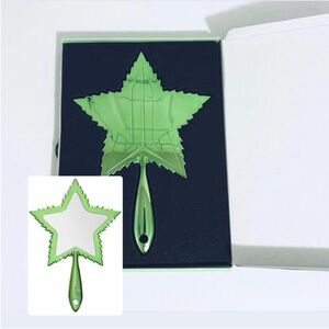 Jeffree Star Cosmetics SEALED BOX Hand Mirror Chrome Green Hemp Leaf 420